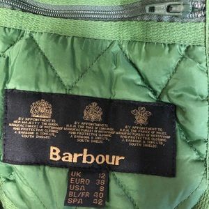 Barbour green women’s vest size 8